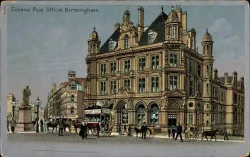 Ak Birmingham West Midlands England, General Post Office