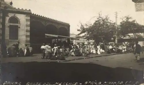 Foto Ak Dakar Senegal, belebte Straße