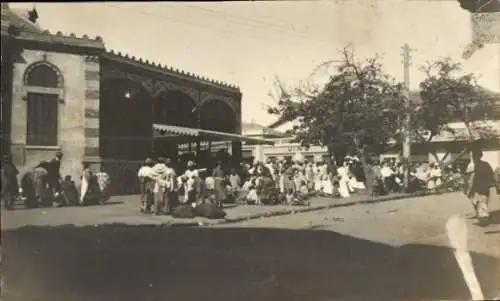 Foto Ak Dakar Senegal, belebte Straße, Markt