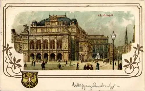 Passepartout Litho Wien, Hofoper, Wappen