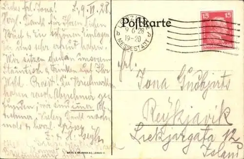 Ak Leipzig in Sachsen, Thüringer Hof, Pferdekarren, Gedicht