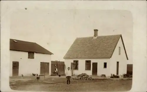 Foto Ak Roskilde Dänemark, Wohnhaus, Hof