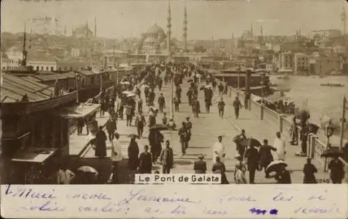 Foto Ak Konstantinopel Istanbul Türkei, Le Pont de Galata