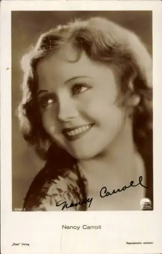 Ak Schauspielerin Nancy Carroll, Portrait, Ross Verlag 5741/1