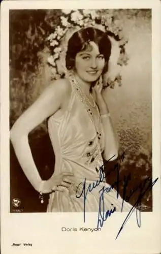 Ak Schauspielerin Doris Kenyon, Portrait, Autogramm