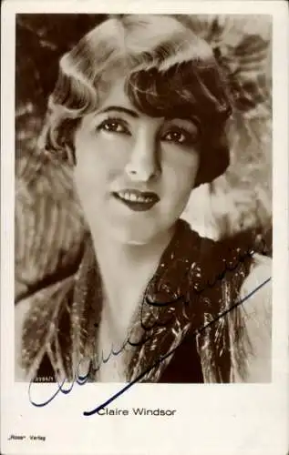 Ak Schauspielerin Claire Windsor, Autogramm