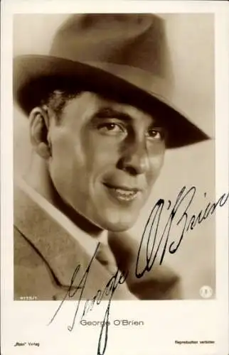 Ak Schauspieler George O’Brien, Autogramm