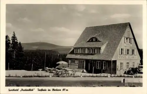 Ak Torfhaus Altenau Schulenberg Clausthal Zellerfeld im Oberharz, Sporthotel Brockenblick, Tor...