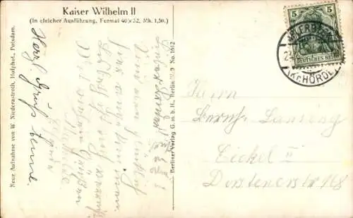 Künstler Ak Kaiser Wilhelm II., Portrait, Orden