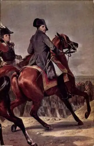 Künstler Ak Vernet, Napoleon Bonaparte, Schlacht von Jena und Auerstedt 1806