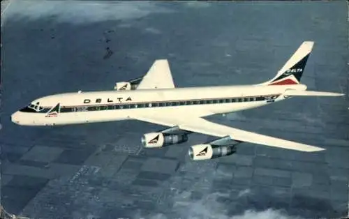 Ak Amerikanisches Passagierflugzeug, Douglas DC 8 Fanjet, Delta Airlines