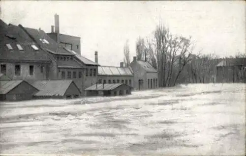 Ak Nürnberg in Mittelfranken Bayern, Kleinweidenmühle während der Hochwasserkatastrophe 05.02.1909