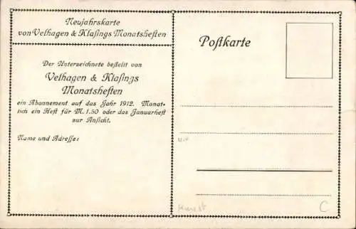 Künstler Ak Erler, Erich, Winterstille, Gemälde, Berge, Velhagen & Klasings Monatshefte