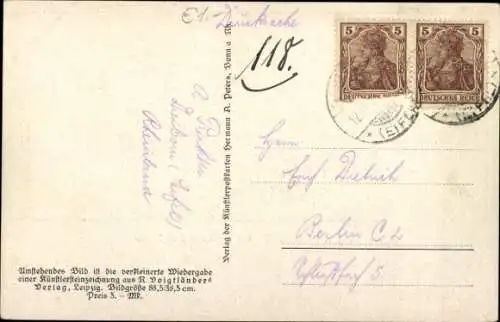 Künstler Ak Nikutowski, Erich, Nur am Rheine will ich leben, Burg