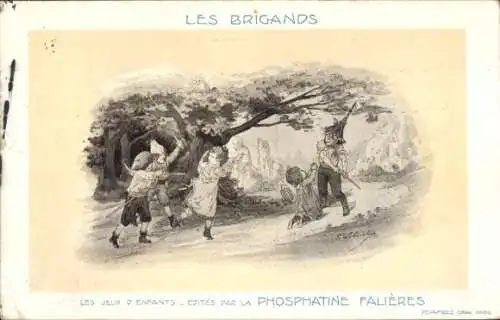 Künstler Ak Les Brigands, les jeux d'enfants, Phosphatine Falieres, spielende Kinder