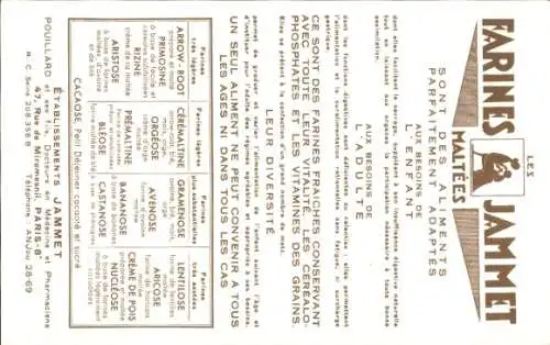 Künstler Ak Droit, Jean, Les Vieilles Provinces de France, l'Auvergne, Reklame, Farines Jammet