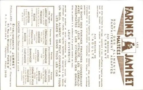 Künstler Ak Droit, Jean, Les Vieilles Provinces de France, la Lorraine, Farines Jammet, Reklame