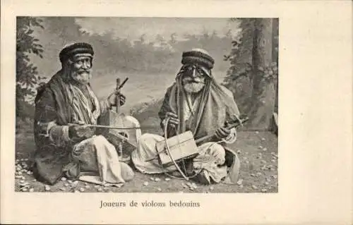 Ak Türkei, Joueurs de violons bedouins, Araber, Beduinen