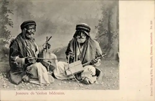 Ak Türkei, Joueurs de violons bedouins, Araber, Beduinen