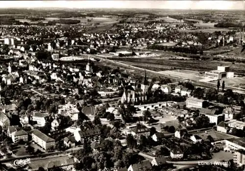 Ak Lünen in Westfalen, Luftbild, Gesamtansicht