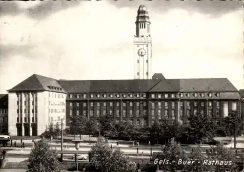 Ak Buer in Westfalen Gelsenkirchen Ruhrgebiet, Rathaus