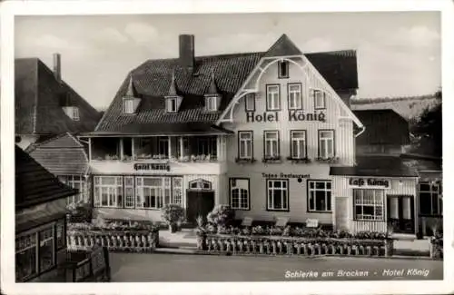 Ak Schierke Wernigerode im Harz, Hotel König