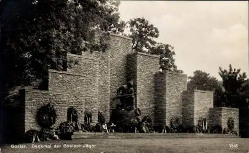 Ak Goslar am Harz, Denkmal der Goslarer Jäger