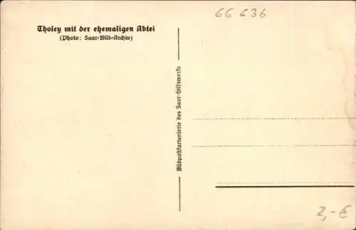 Ak Tholey im Saarland, Gesamtansicht, ehemalige Abtei