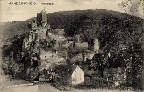 Ak Manderscheid in der Eifel, Niederburg