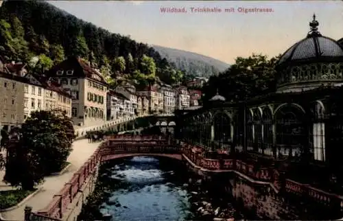 Ak Bad Wildbad im Schwarzwald, Trinkhalle, Olgastraße