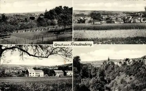 Ak Freudenberg im Siegerland, vier verschiedene Ansichten