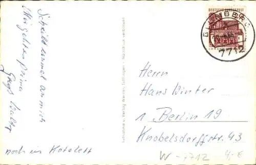 Ak Blumberg am Schwarzwald, Straßenansicht, Denkmal, Gesamtansicht