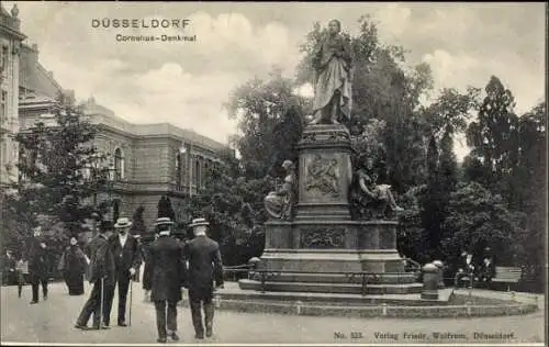 Ak Düsseldorf am Rhein, Cornelius-Denkmal