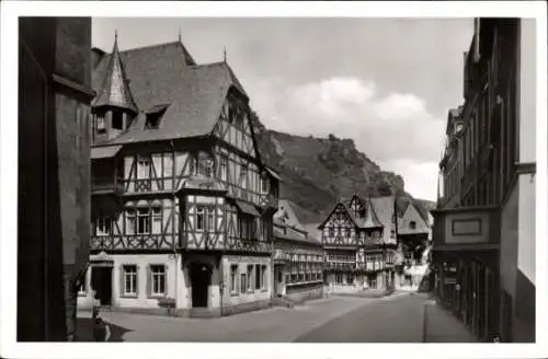 Ak Bacharach am Rhein, Alte Häuser, Fachwerkhäuser