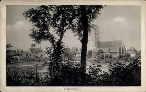 Ak Duderstadt im Eichsfeld, Teilansicht, Kirche