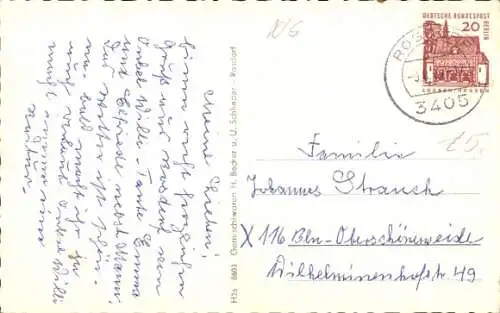 Ak Rosdorf in Niedersachsen, Kirche, Ehrenmal, Samenzucht, Schwimmbad, Kreissparkasse