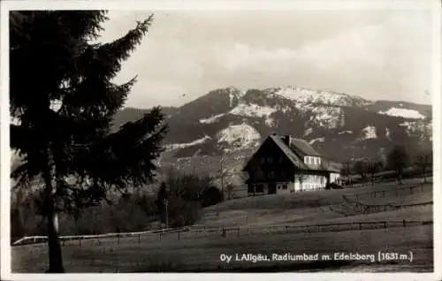 Ak Oy Mittelberg im Allgäu, Radiumbad, Edelsberg