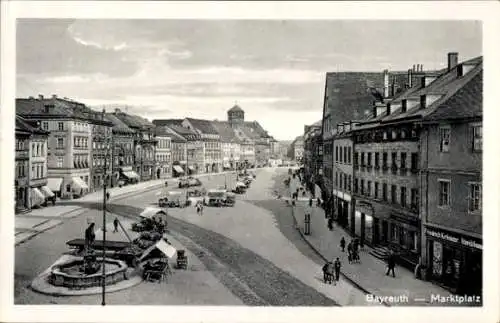 Ak Bayreuth in Oberfranken, Marktplatz