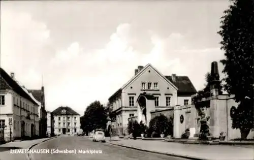 Ak Ziemetshausen in Schwaben, Marktplatz