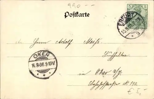 Ak Erfurt in Thüringen, Totalansicht