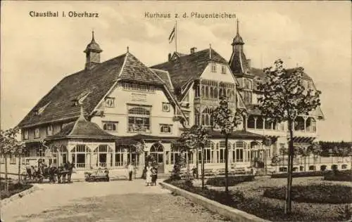 Ak Clausthal Zellerfeld im Oberharz, Kurhaus z. d. Pfauenteichen