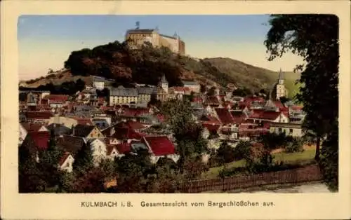 Ak Kulmbach in Oberfranken, Blick vom Bergschlösschen, Gesamtansicht