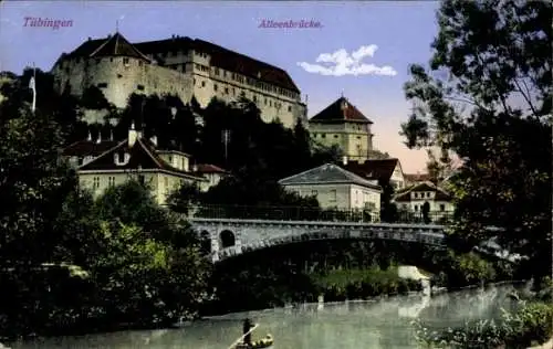 Ak Tübingen am Neckar, Alleenbrücke