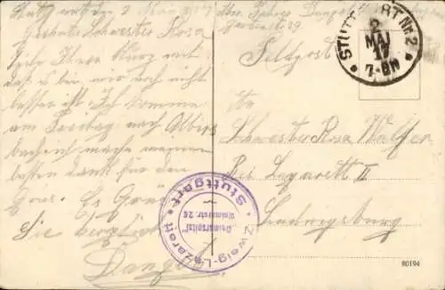 Ak Stuttgart in Württemberg, Gesamtansicht