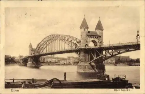 Ak Bonn am Rhein, Rheinbrücke