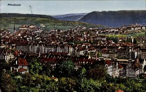 Ak Pforzheim im Schwarzwald, Panorama