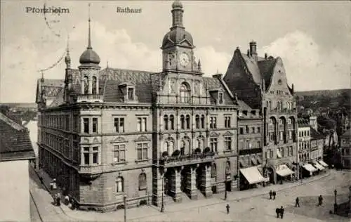 Ak Pforzheim im Schwarzwald, Rathaus