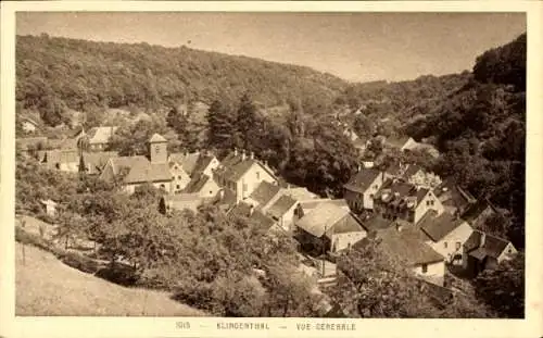 Ak Klingenthal in Bas Rhin Frankreich, Stadtpanorama, Gebäude, Wald