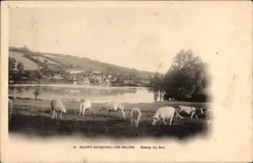 Ak Saint Honoré les Bains Nièvre, Etang du Seu