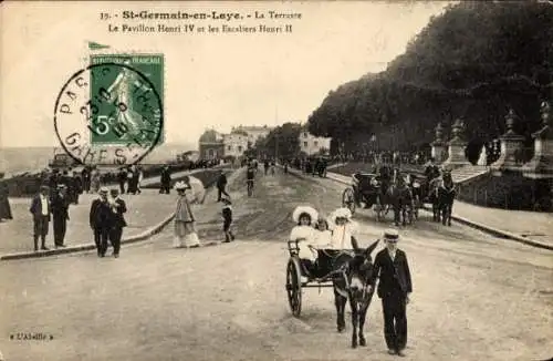 Ak Saint Germain et Laye Yvelines, La Terrasse, Pavillon Henri IV